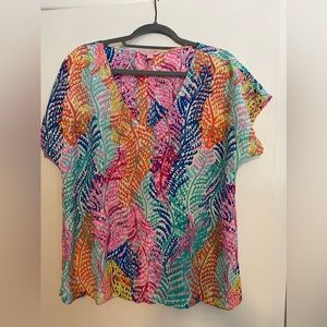 Lilly Pulitzer Silk Top size large